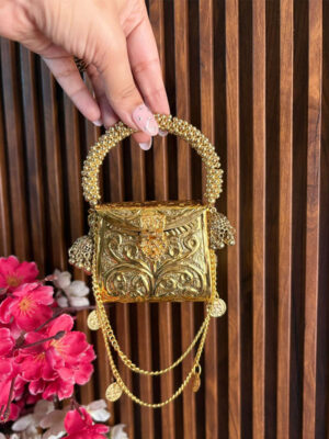 Jhumka Mini Brass Clutch