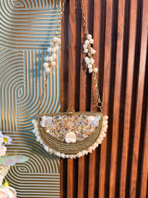 Noor Mini Brass Clutch Semi-C